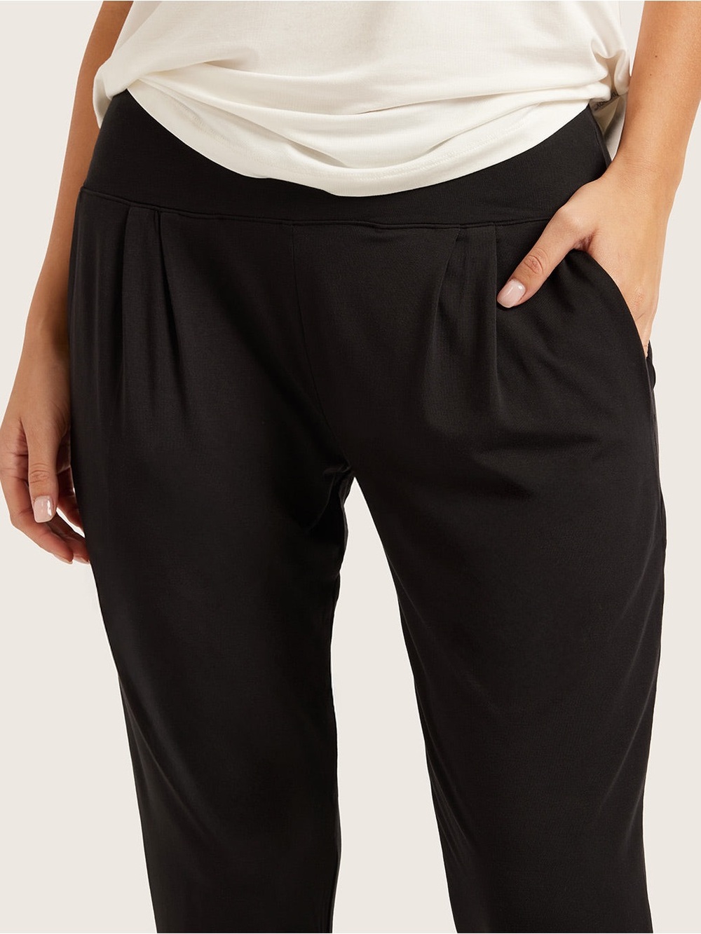 Boody Downtine Lounge Pants in Black Size Small in Heavyweight Bamboo Jersey - Picture 5 of 11